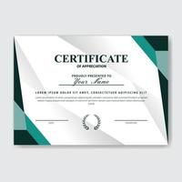 certificado criativo de modelo de prêmio de agradecimento vetor