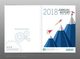 Cobrir o relatório anual de design, liderança e conceito de inicialização. vetor