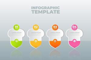 modelo de design de infográfico vetorial com opções ou etapas vetor