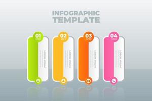 modelo de design de infográfico vetorial com opções ou etapas vetor