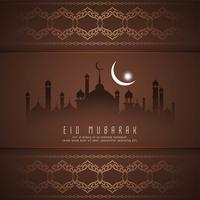 Resumo Eid Mubarak festival saudação fundo vetor