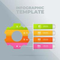 modelo de design de infográfico vetorial com opções ou etapas vetor