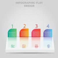 visualização de dados de negócios. gráfico de processo. elementos abstratos de gráfico, diagrama com etapas, opções, partes ou processos. modelo de negócios de vetor para apresentação. conceito criativo para infográfico.