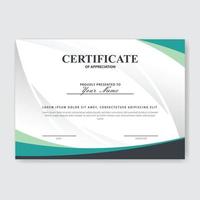 certificado criativo de modelo de prêmio de agradecimento vetor