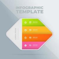 modelo de design de infográfico vetorial com opções ou etapas vetor