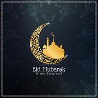 Abstrato Eid Mubarak fundo islâmico vetor