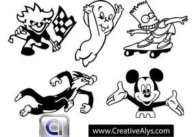 Personagens de desenho animado e mascotes vetor