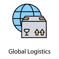 conceitos de logística global vetor