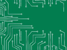 símbolo de tecnologia de linha de microchip abstrato vetor