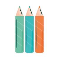 suprimentos de lápis de cores vetor