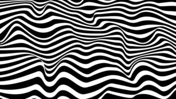 papel de parede padrão zebra no estilo de linhas onduladas. fundo preto e branco. gráfico de ilustração. vetor