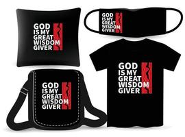 design de letras motivacionais religiosas para camiseta e merchandising vetor