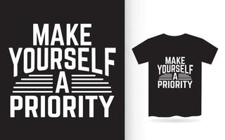 faça você mesmo um slogan de tipografia prioritário para camiseta vetor