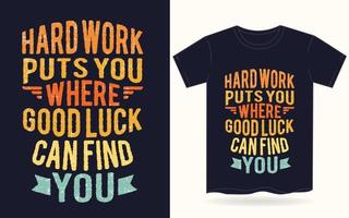 tipografia motivacional para camiseta vetor