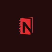 letra n logotipo do notebook vetor