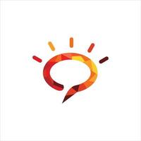 logotipo de tecnologia ilustração colorida de inspirar mente vetor