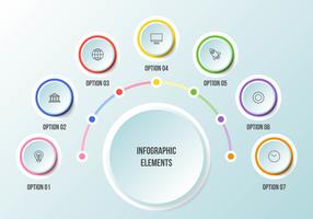 Gráfico de meio círculo, modelos de infográfico de cronograma vetor