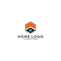 modelo de logotipo para casa em fundo branco vetor
