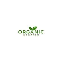 logotipo para produtos orgânicos com folhas que refletem orgânico e natural vetor
