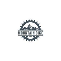 vetor de modelo de logotipo de bicicleta de montanha, icin em fundo branco