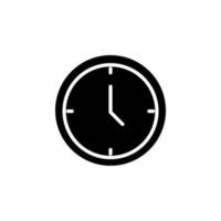 relógio, temporizador, ícone sólido de tempo, vetor, ilustração, modelo de logotipo. adequado para muitos propósitos. vetor