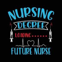 camiseta de enfermagem. camiseta pronta para impressão de vetor de enfermeira para enfermeira.