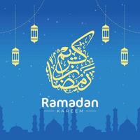modelo de design de bandeira do ramadã. ornamento islâmico dourado vetor