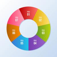 Círculo gráfico, círculo infográfico ou diagrama Circular vetor