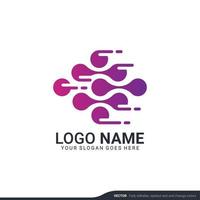 design de logotipo de símbolo de tecnologia digital abstrata criativa. design de logotipo de ilustração vetorial editável vetor
