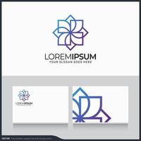 design de logotipo abstrato geométrico moderno. ilustração vetorial de símbolo editável vetor