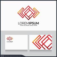 design de logotipo abstrato geométrico moderno. ilustração vetorial de símbolo editável vetor