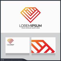 design de logotipo abstrato geométrico moderno. ilustração vetorial de símbolo editável vetor