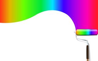 fundo colorido do vetor do pincel do arco-íris