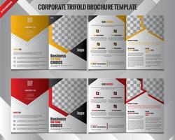 modelo de brochura bifold corporativa, design de modelo de brochura, brochura bifold de conferência, maquete de brochura vertical ou bifold 2, vetor premium de modelo de brochura de negócios de páginas.