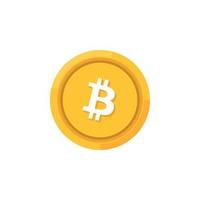 ilustração de ícone de vetor de criptografia bitcoin. coleção de logotipo plano de blockchain de moeda criptográfica isolado em branco