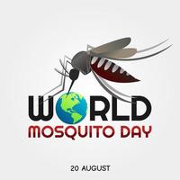 ilustração vetorial do dia mundial do mosquito vetor