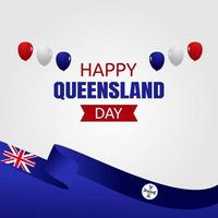 ilustração vetorial feliz dia de queensland vetor