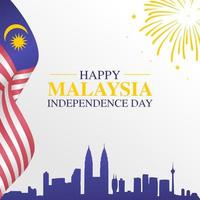 ilustração vetorial do dia da independência da malásia vetor