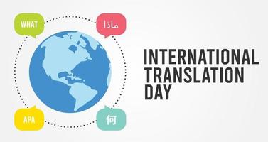 ilustração vetorial do dia internacional da tradução vetor