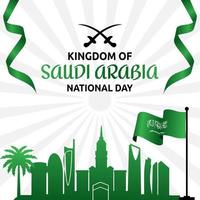 ilustração vetorial do dia nacional da arábia saudita vetor