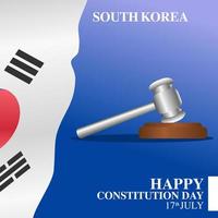 dia da constituição na coreia do sul ilustração vetorial vetor