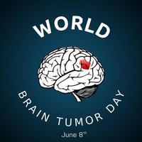 ilustração vetorial do dia mundial do tumor cerebral. vetor