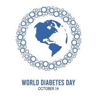 ilustração vetorial do dia mundial do diabetes vetor