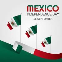 ilustração vetorial do dia da independência do méxico vetor