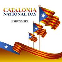 ilustração vetorial do dia nacional da catalunha vetor