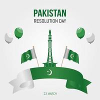 ilustração vetorial do dia da resolução do paquistão vetor