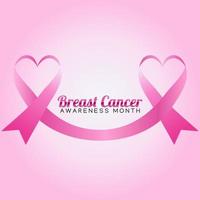 ilustração em vetor mês de conscientização do câncer de mama