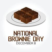 ilustração vetorial do dia nacional do brownie vetor