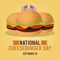 ilustração em vetor dia nacional do cheesburger