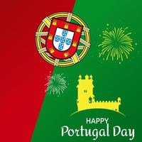 feliz dia de portugal ilustração vetorial vetor